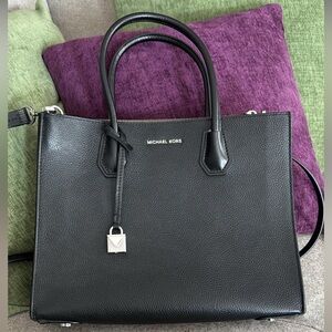 Michael Kors Black Pebbled Leather Handbag